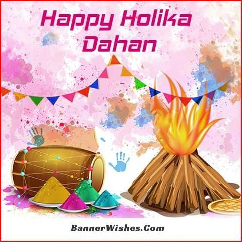 Happy Holika Dahan Status In Hindi 2021 | Colorful Holi Status हिन्दी ...